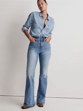 Madewell The Tall Curvy Perfect Vintage Flare Jean in Delavan Wash